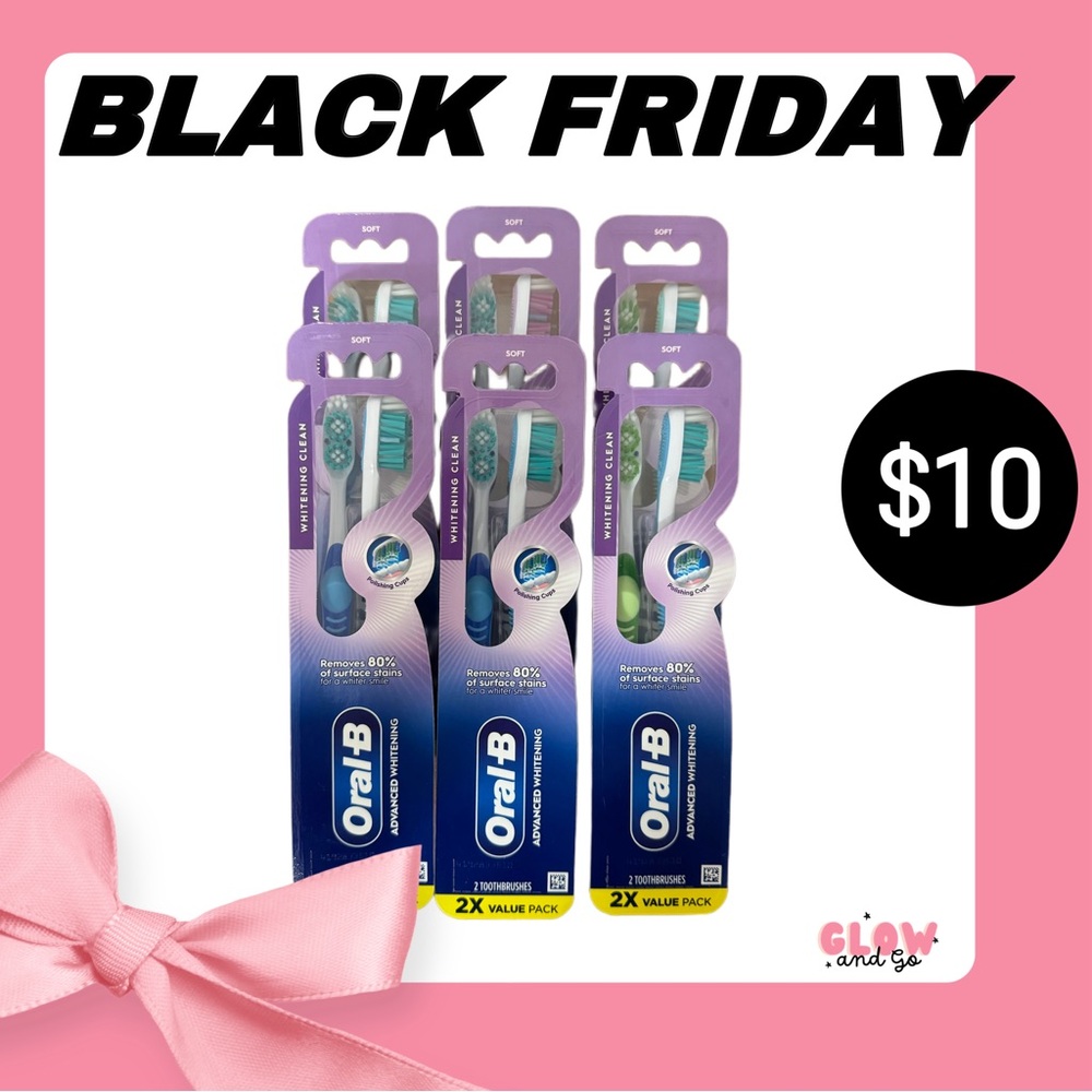 6 Packs of 2 CT Oral B Vivid Whitening Dual Actioning Toothbrushes